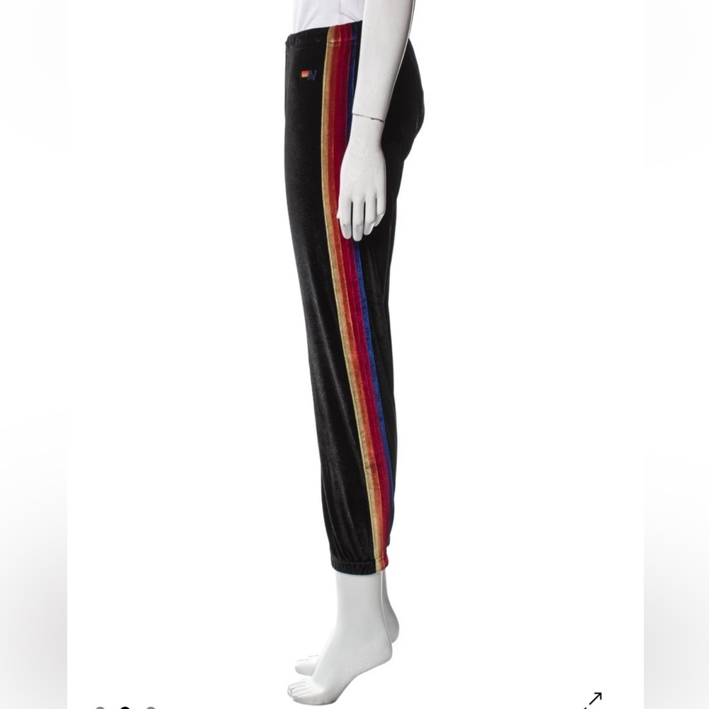 AVIATOR NATION Classic Velvet Stripes Pant in Black - Picture 2 of 11